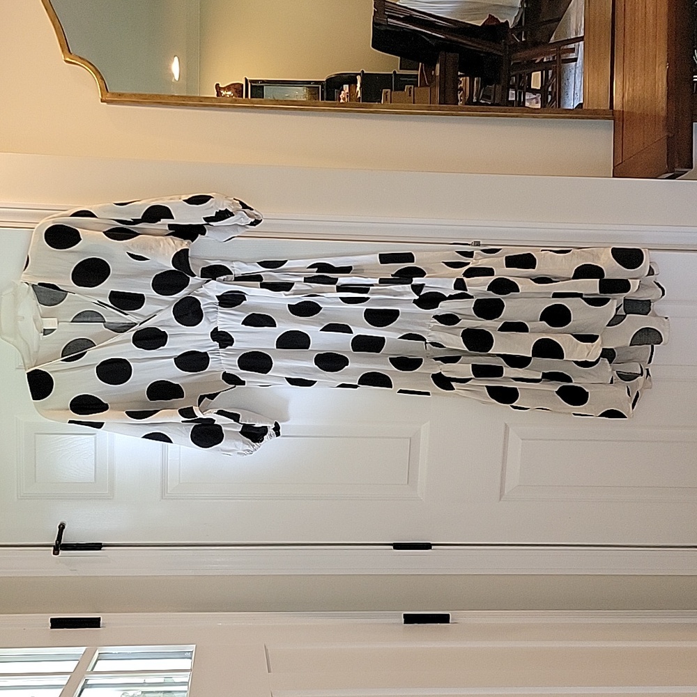 Black & white polka dot dress